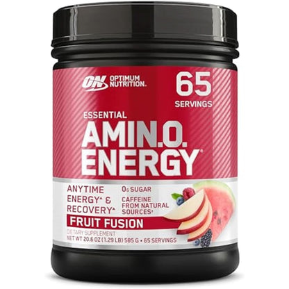 Optimum Nutrition Amino Energy - Pre Workout with Green Tea, BCAA, Amino Acids, Keto Friendly, Green Coffee Extract, Energy Powder - Blue Raspberry, 30 Servings (Packaging May Vary)