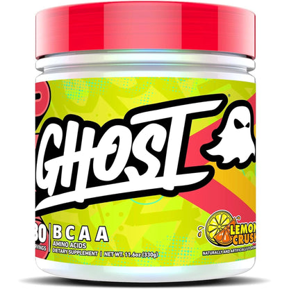 GHOST BCAA Powder Amino Acids Supplement, Sour Patch Kids Blue Raspberry - 30 Servings - Sugar-Free Intra, Post & Pre Workout Amino Powder & Recovery Drink, 7G BCAA