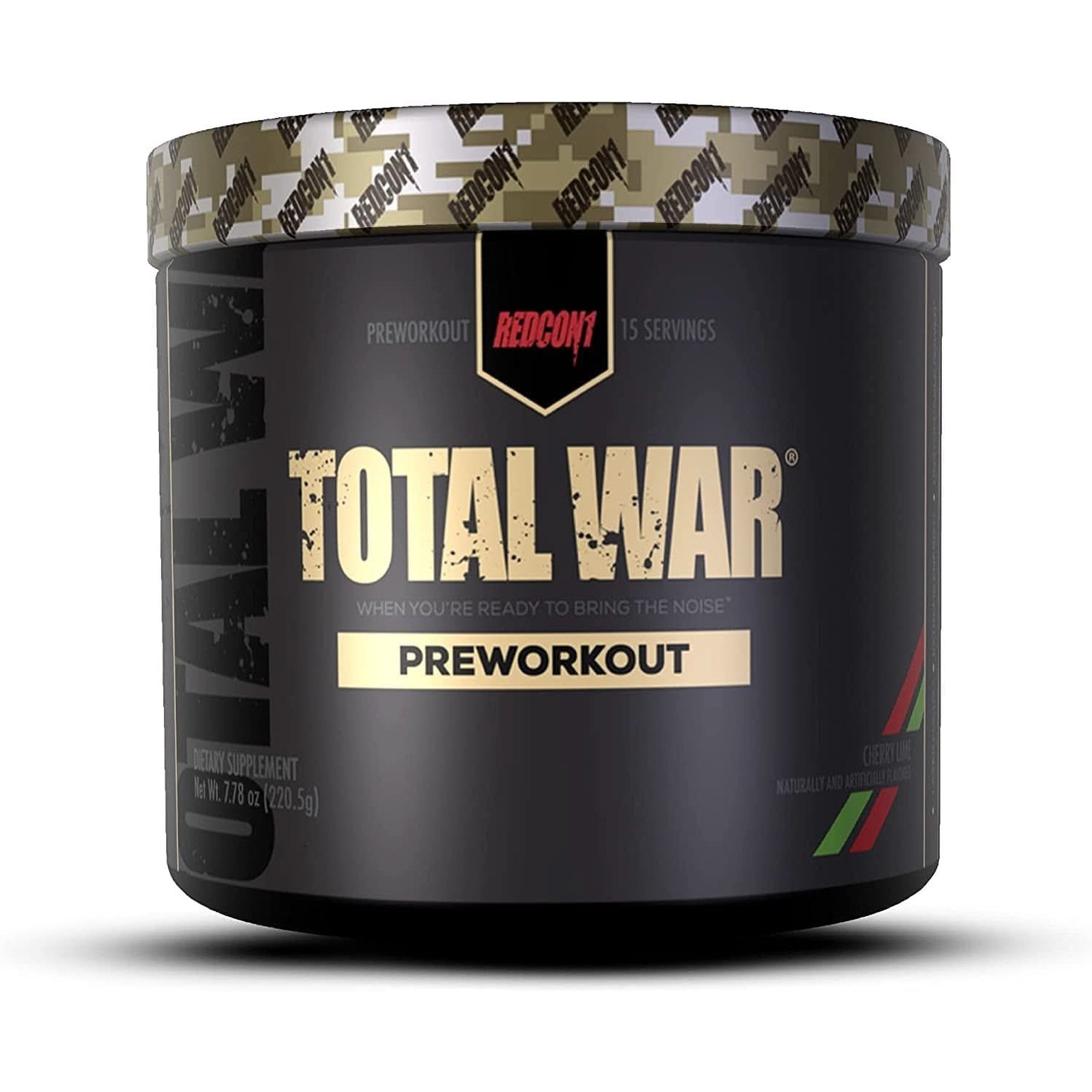 REDCON1 Total War Preworkout - Contains 320Mg of Caffeine from Green Tea, Juniper & Beta Alanine - Pre Work Out with Amino Acids to Increase Pump, Energy + Endurance (Rainbow Candy, 30 Servings)