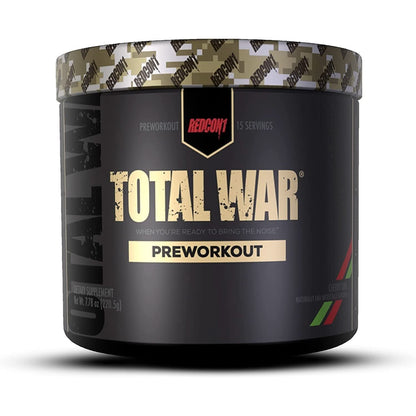 REDCON1 Total War Preworkout - Contains 320Mg of Caffeine from Green Tea, Juniper & Beta Alanine - Pre Work Out with Amino Acids to Increase Pump, Energy + Endurance (Rainbow Candy, 30 Servings)