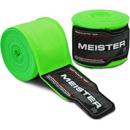 Meister Adult 180" Semi-Elastic Hand Wraps for MMA & Boxing Pair