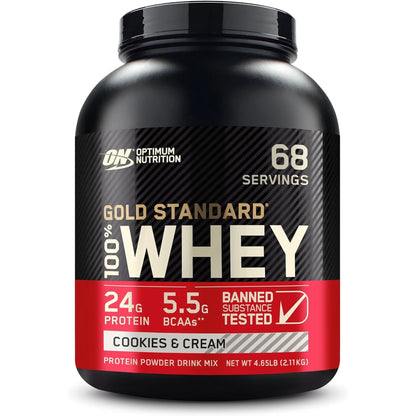 Optimum Nutrition Gold Standard 100% Whey Protein Powder, Double Rich Chocolate, 2 Pound (Packaging May Vary)