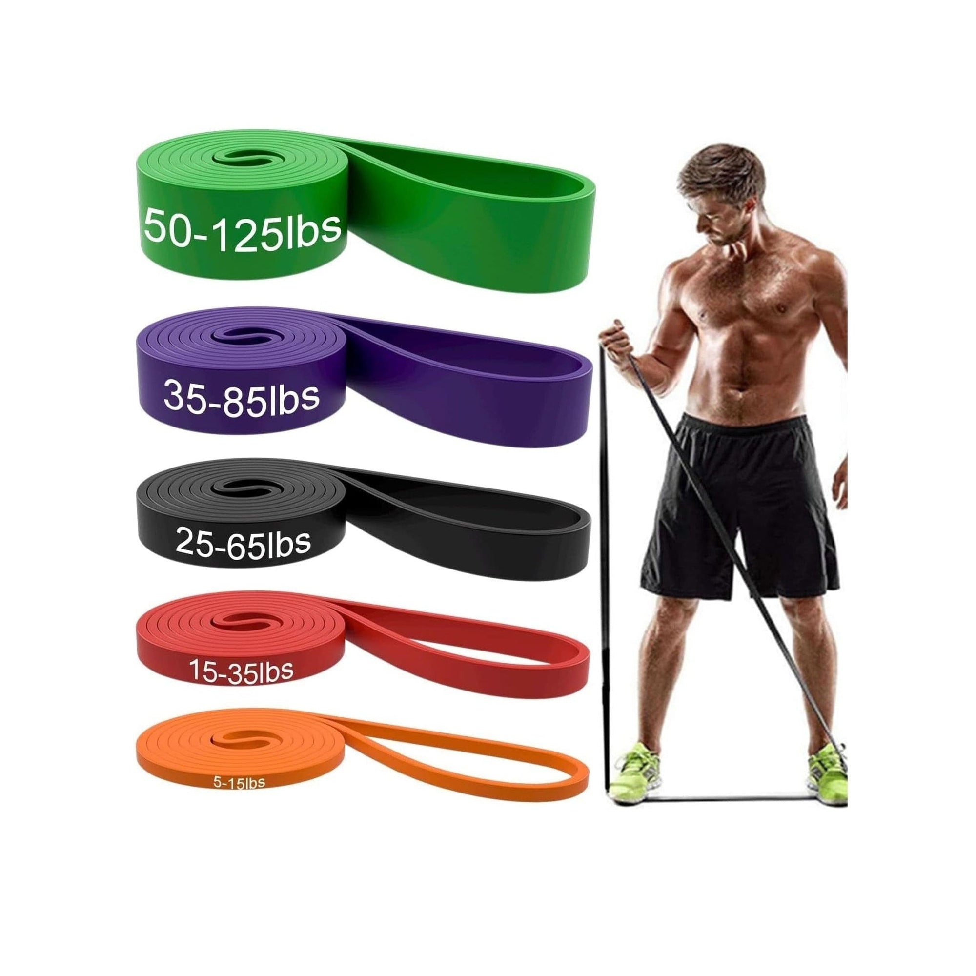 Resistance Bands, Pull up Assist Bands - Workout Bands, Eexercise Bands, Long Resistance Bands Set for Working Out, Fitness, Training, Physical Therapy for Men Women