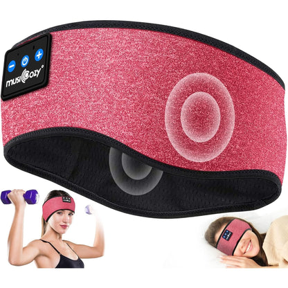 MUSICOZY Sleep Headphones Bluetooth 5.2 Headband, Sports Wireless Earphones Sweat Resistant Earbuds with Ultra-Thin HD Stereo Speaker for Workout Running Cool Gadgets Unique Gifts