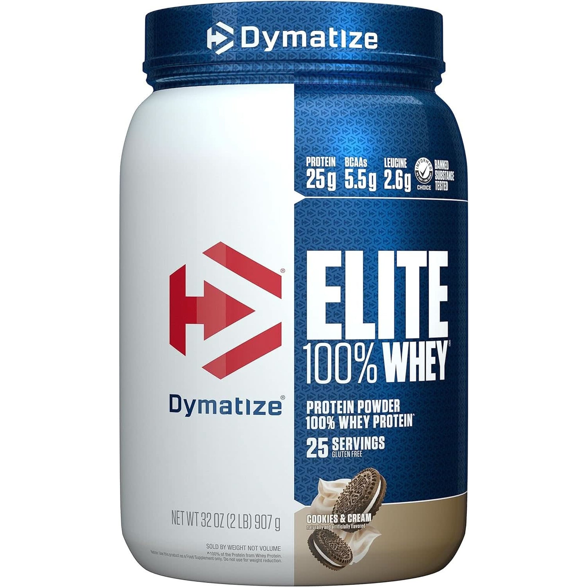 Dymatize Elite 100% Whey Protein Powder, 25G Protein, 5.5G Bcaas & 2.7G L-Leucine, Quick Absorbing & Fast Digesting for Optimal Muscle Recovery, Gourmet Vanilla, 5 Pound, 67 Servings