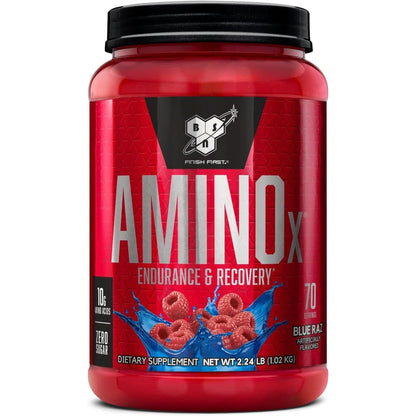 BSN Amino X Muscle Recovery & Endurance Powder with Bcaas, Intra Workout Support, 10 Grams of Amino Acids, Keto Friendly, Caffeine Free, Flavor: Grape, 30 Servings (Packaging May Vary)