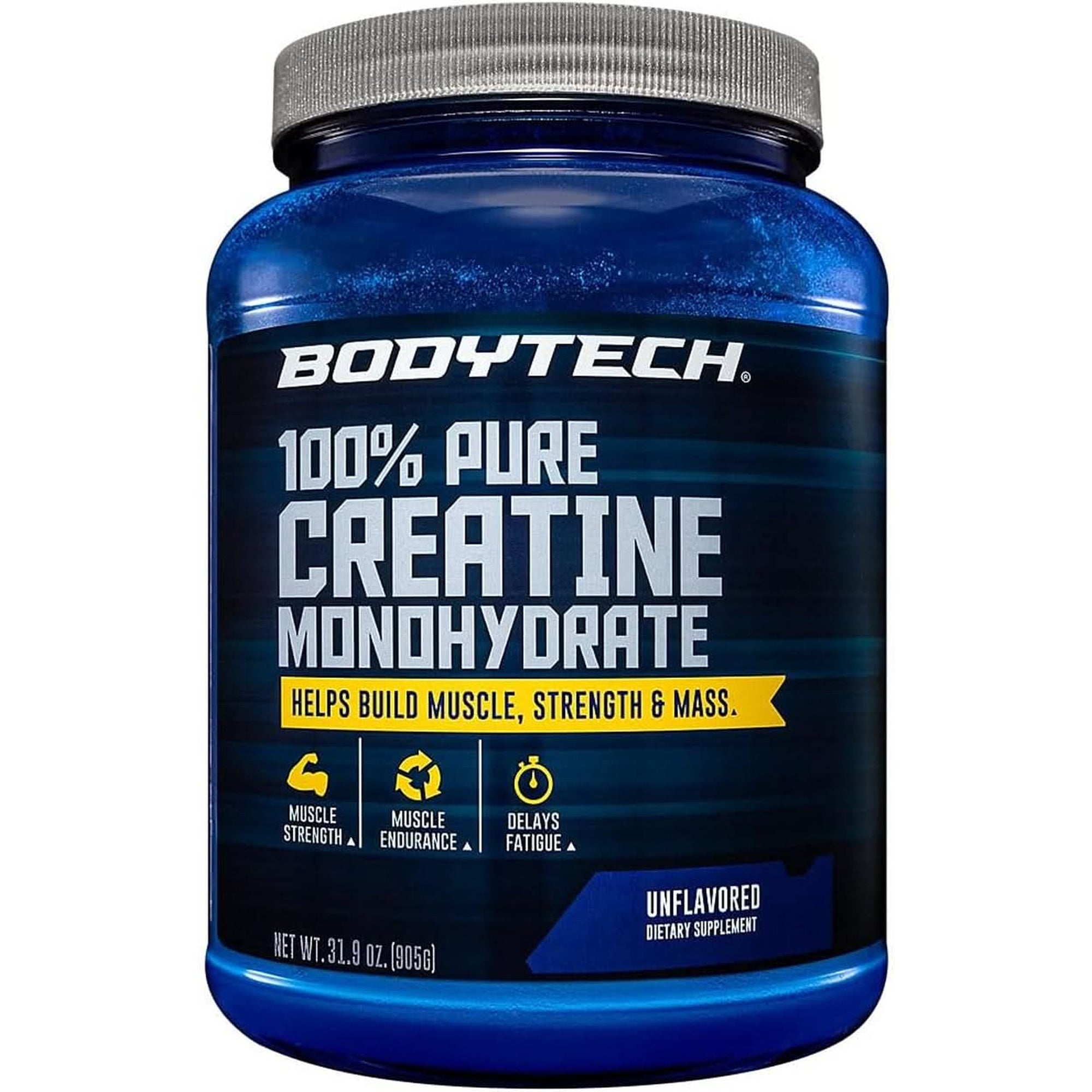 Bodytech 100% Pure Creatine Monohydrate Powder - Premium Micronized Creatine for Enhanced Muscle Strength and Performance - Supports Muscles, Recovery, and Increased Exercise (18Oz/102 Servings)