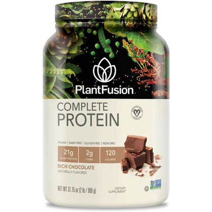 Plantfusion Complete Vegan Protein Powder - Plant Based Protein Powder with Bcaas, Digestive Enzymes and Pea Protein - Keto, Gluten Free, Soy Free, Non-Dairy, No Sugar, Non-Gmo - Vanilla Bean 2 Lb