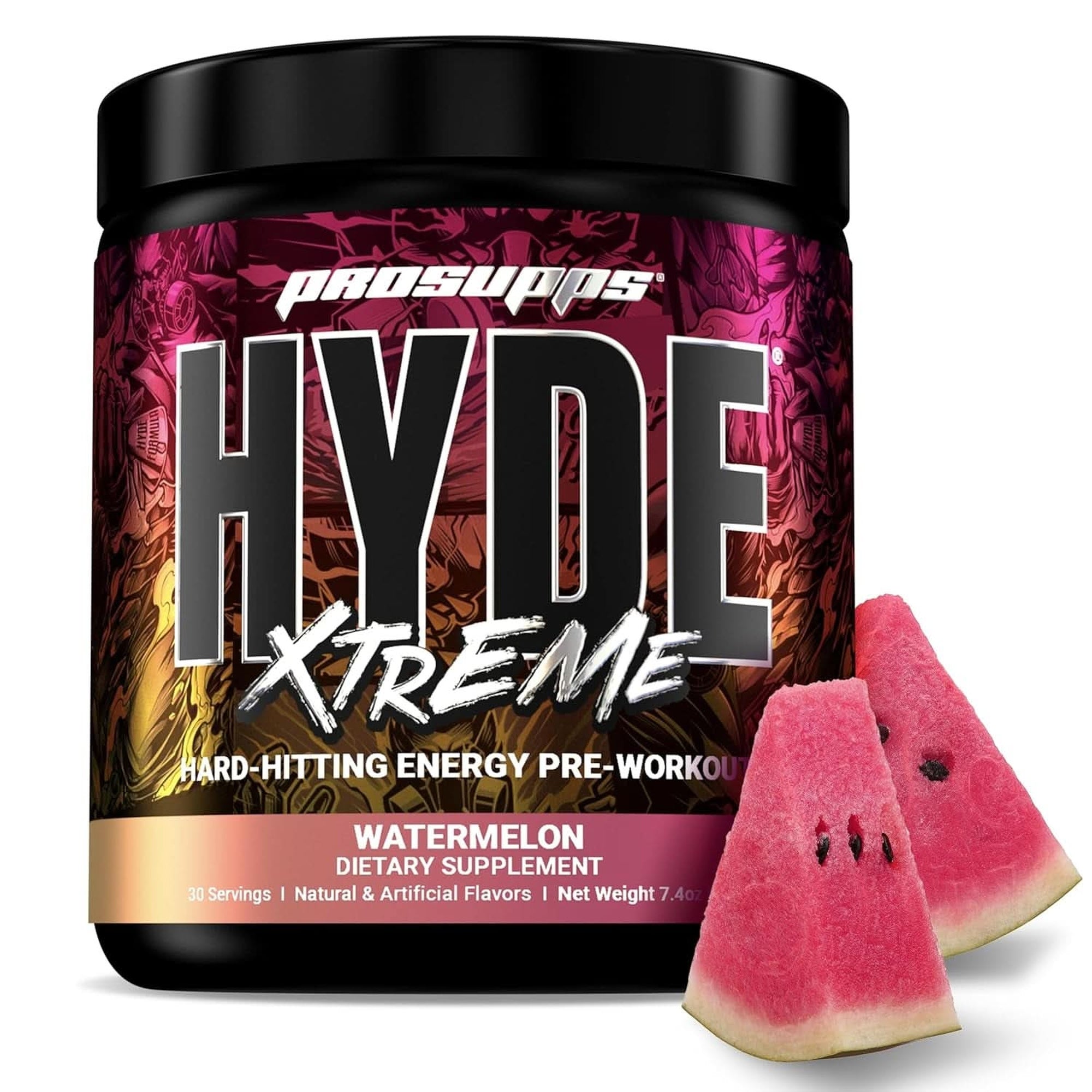 PROSUPPS® Mr. Hyde® Xtreme Pre-Workout Powder Energy Drink - Intense Sustained Energy, Pumps & Focus with Beta Alanine, Creatine & Nitrosigine, (30 Servings, Watermelon Rush)