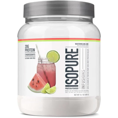 Isopure Protein Powder, Clear Whey Isolate Protein, Post Workout Recovery Drink Mix, Gluten Free with Zero Added Sugar, Infusions- Citrus Lemonade, 16 Servings, 0.88 Pounds