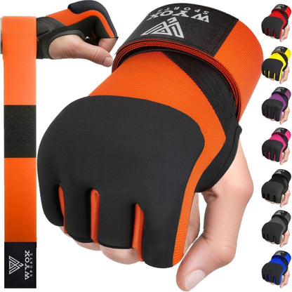 WYOX Gel Boxing Hand Wraps Inner Gloves for Men & Women, 80Cm Quick Wrist Wraps Guard, Padded Knuckle Protection for Muay Thai MMA Kickboxing Punching Bag Gloves, Hand Wraps for Boxing & Martial Arts