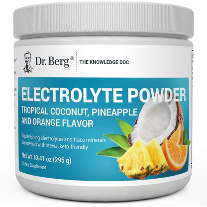 Dr. Berg Zero Sugar Hydration Keto Electrolyte Powder - Enhanced W/ 1000 Mg of Potassium & Real Pink Himalayan Salt (NOT Table Salt) - Raspberry & Lemon Flavor Hydration Drink Supplement, 100 Servings