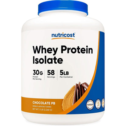 Nutricost Isolate Whey Protein Powder, Vanilla, 5 Pounds