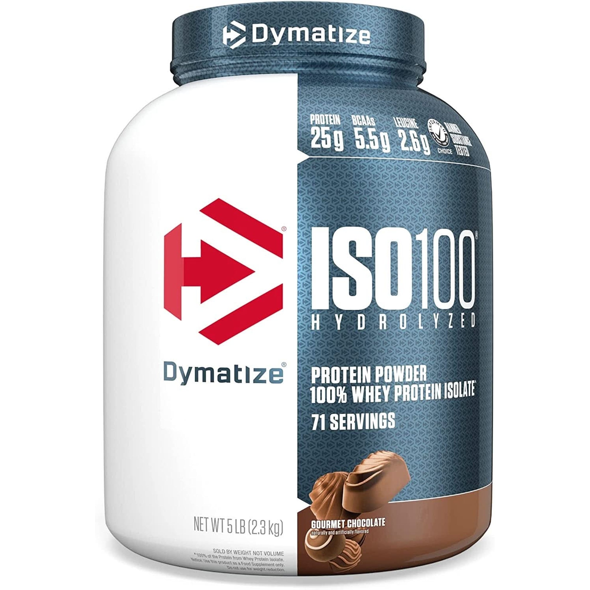 Dymatize ISO 100 Whey Protein Powder with 25G of Hydrolyzed 100% Whey Isolate, Gluten Free, Fast Digesting, Gourmet, 3 Pound, Vanilla, 3 Pound, 48 Oz