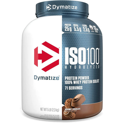 Dymatize ISO 100 Whey Protein Powder with 25G of Hydrolyzed 100% Whey Isolate, Gluten Free, Fast Digesting, Gourmet, 3 Pound, Vanilla, 3 Pound, 48 Oz