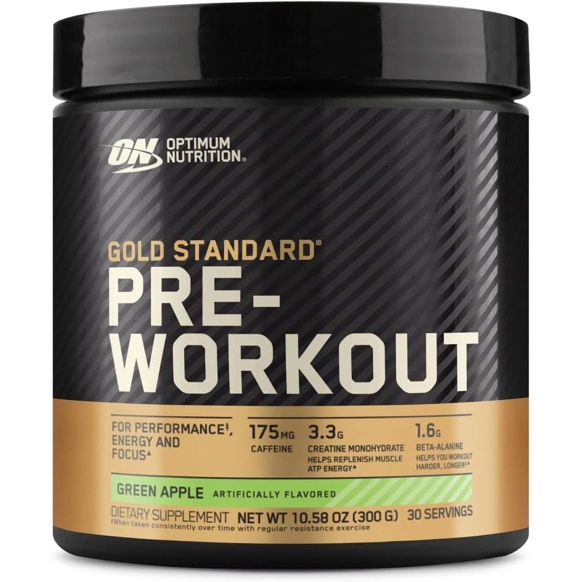 Optimum Nutrition Gold Standard Pre Workout with Creatine, Beta-Alanine, and Caffeine for Energy, Flavor: Green Apple, 30 Servings (Packaging May Vary)