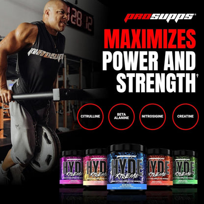 PROSUPPS® Mr. Hyde® Xtreme Pre-Workout Powder Energy Drink - Intense Sustained Energy, Pumps & Focus with Beta Alanine, Creatine & Nitrosigine, (30 Servings, Watermelon Rush)