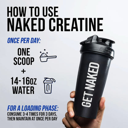 Pure Creatine Monohydrate – 200 Servings - 1,000 Grams, 2.2Lb Bulk, Vegan, Non-Gmo, Gluten Free, Soy Free. Aid Strength Gains, No Artificial Ingredients - Naked CREATINE