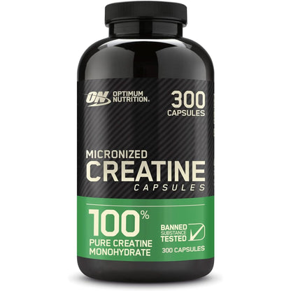 Optimum Nutrition Micronized Creatine Monohydrate Capsules, Keto Friendly, 2500Mg, 100 Capsules