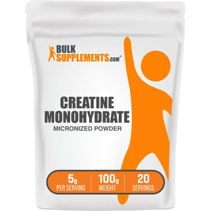 Bulksupplements.Com Creatine Monohydrate Powder - Creatine Supplement, Micronized Creatine 1Kg, Creatine Powder - Unflavored & Gluten Free, 5G (5000Mg) per Servings, 1Kg (2.2 Lbs) (Pack of 1)