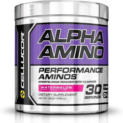 Cellucor Alpha Amino EAA & BCAA Powder | Branched Chain Essential Amino Acids + Electrolytes | ICY Blue Razz | 30 Servings