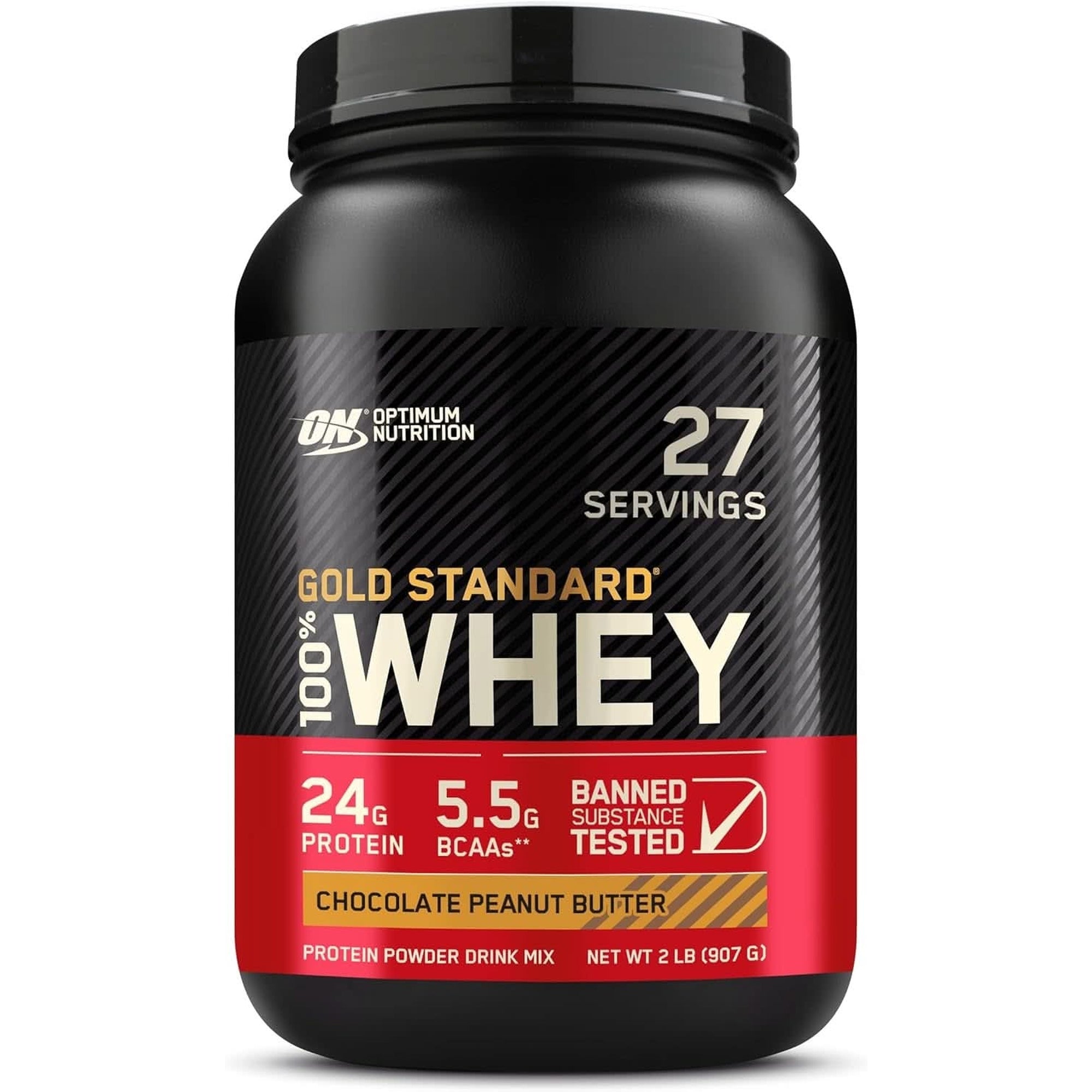 Optimum Nutrition Gold Standard 100% Whey Protein Powder, Double Rich Chocolate, 2 Pound (Packaging May Vary)