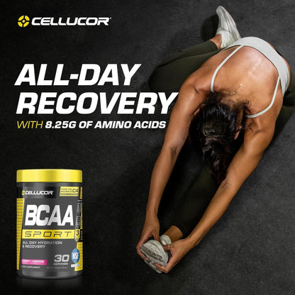 Cellucor BCAA Sport, BCAA Powder Sports Drink for Hydration & Recovery, Cherry Limeade, 30 Servings