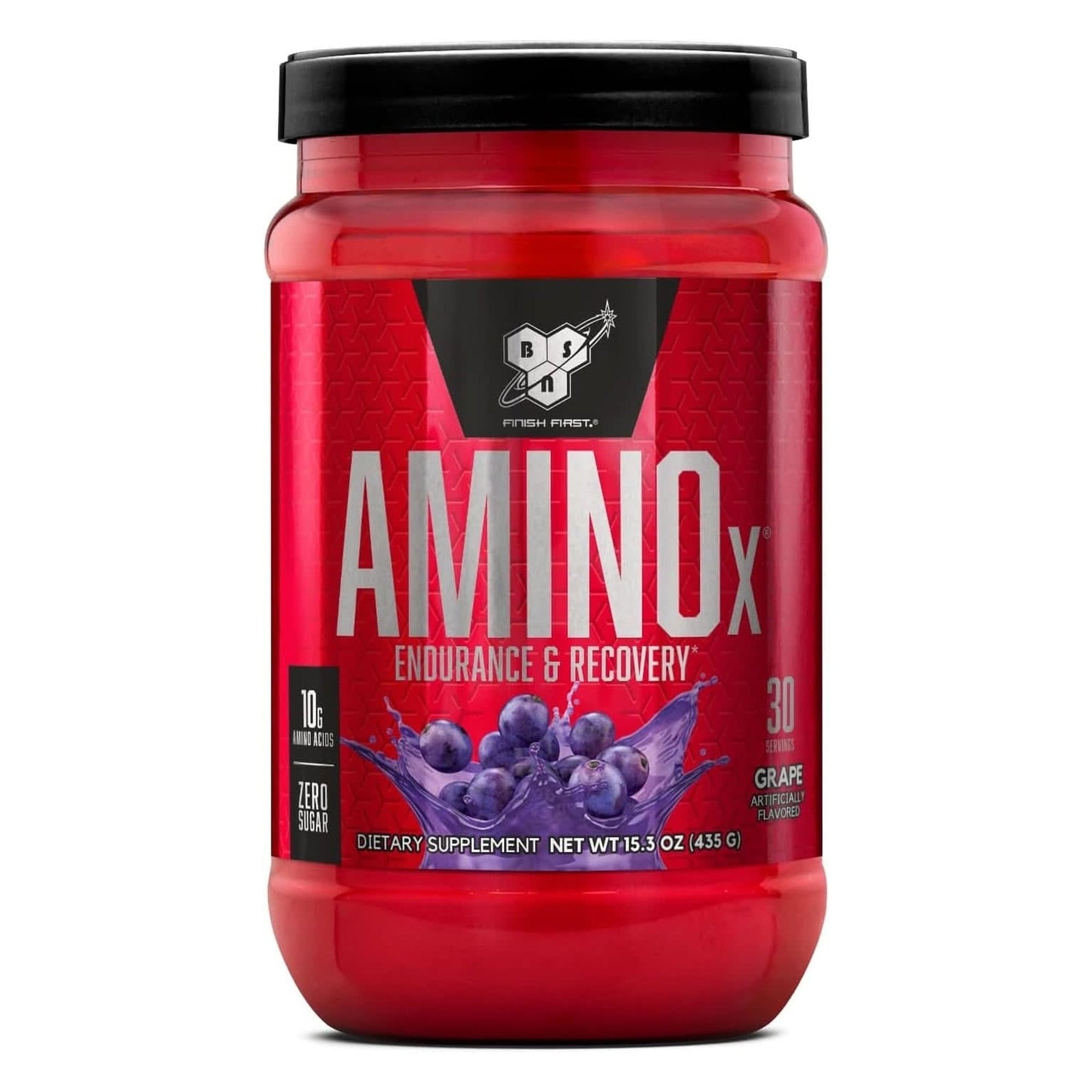 BSN Amino X Muscle Recovery & Endurance Powder with Bcaas, Intra Workout Support, 10 Grams of Amino Acids, Keto Friendly, Caffeine Free, Flavor: Grape, 30 Servings (Packaging May Vary)