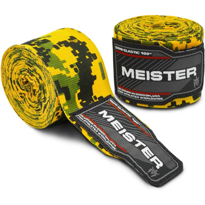 Meister Adult 180" Semi-Elastic Hand Wraps for MMA & Boxing Pair