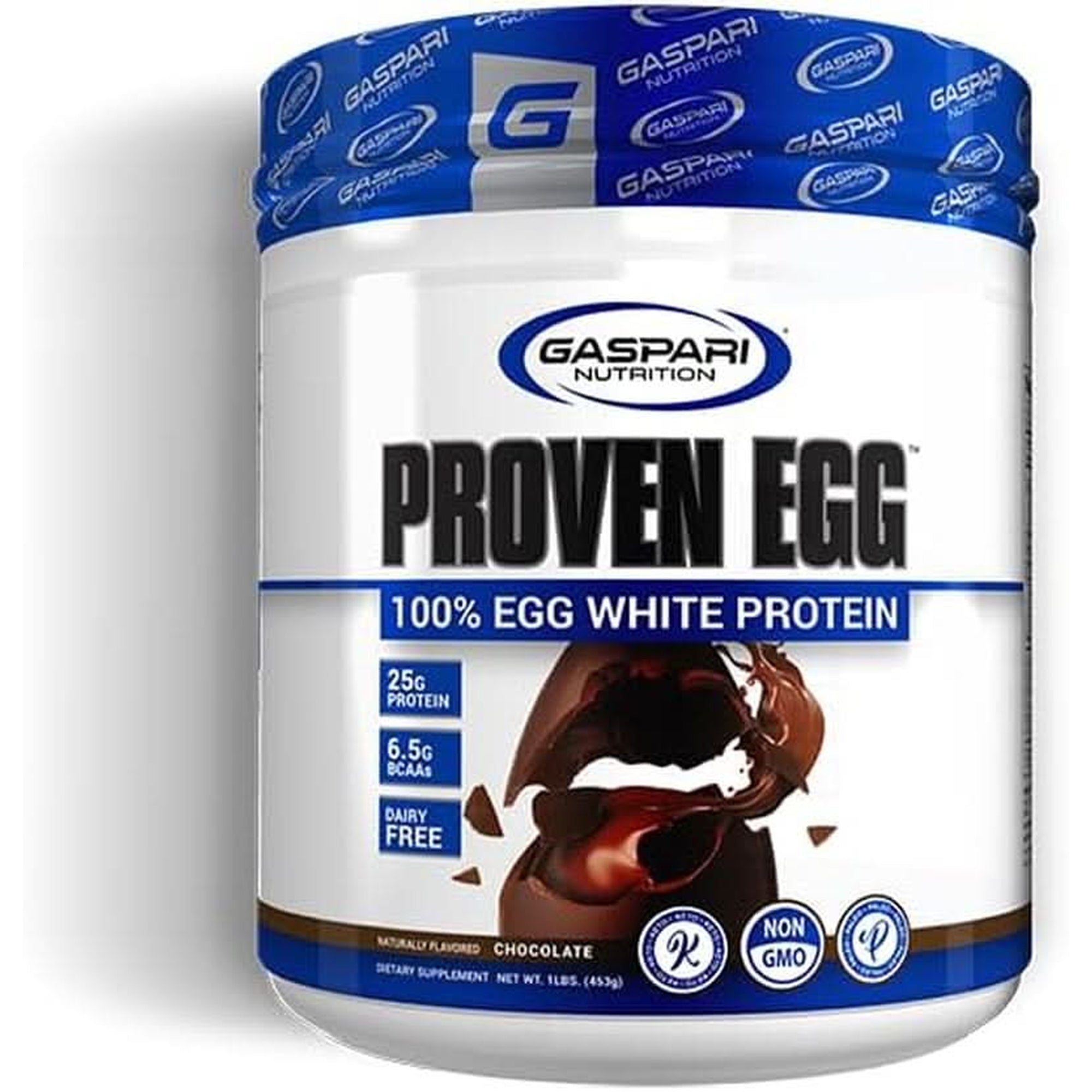 Gaspari Nutrition Proven Egg, 100% Egg White Protein, 25G Protein, Keto Friendly, Dairy Free, Lactose Free, Soy Free (2 Lbs, Chocolate)