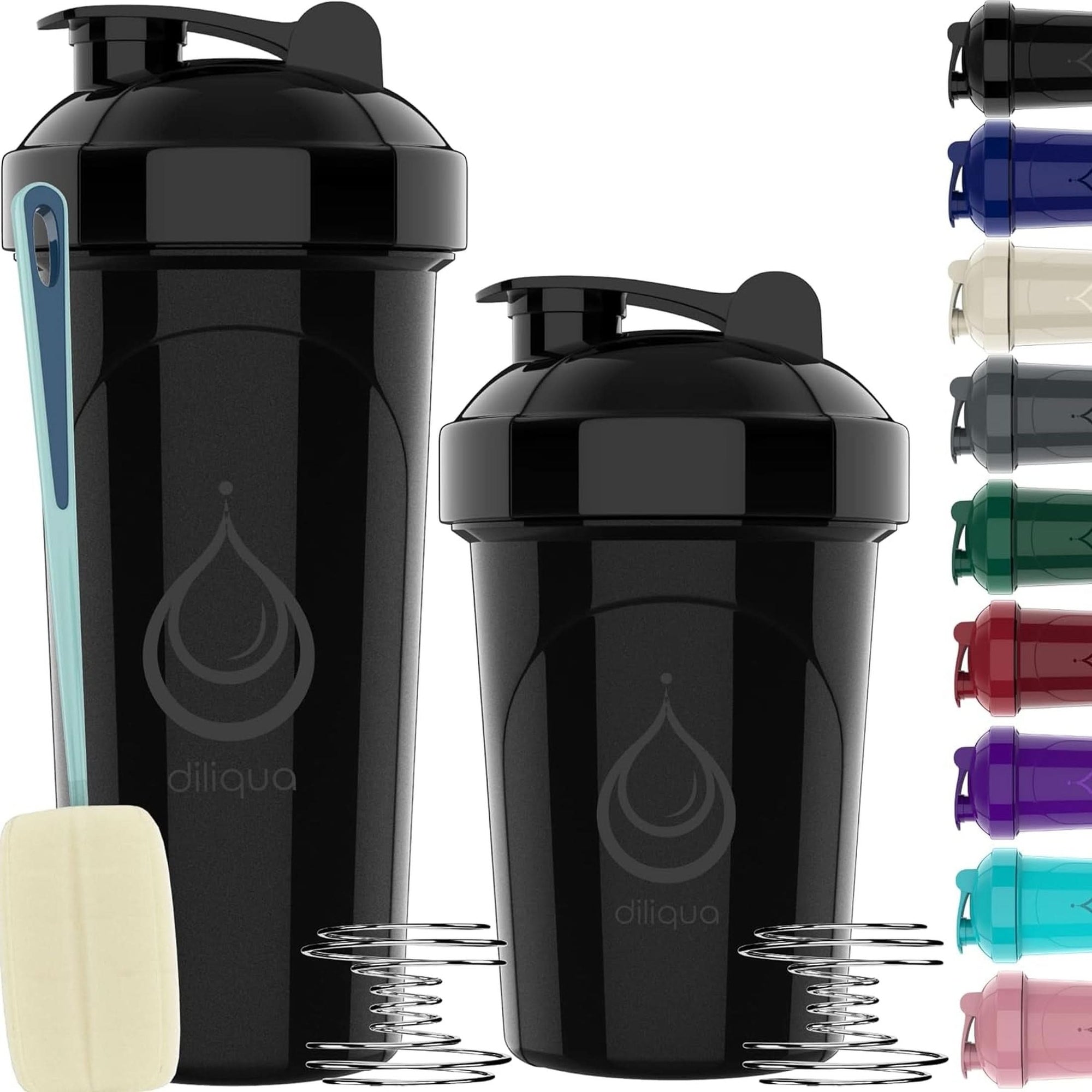 -10 PACK- Small Shaker Bottles for Protein Mixes | Bpa-Free & Dishwasher Safe | 5 Large 28 Oz & 5 20 Oz | Blender Shaker Cups for Protein Shakes