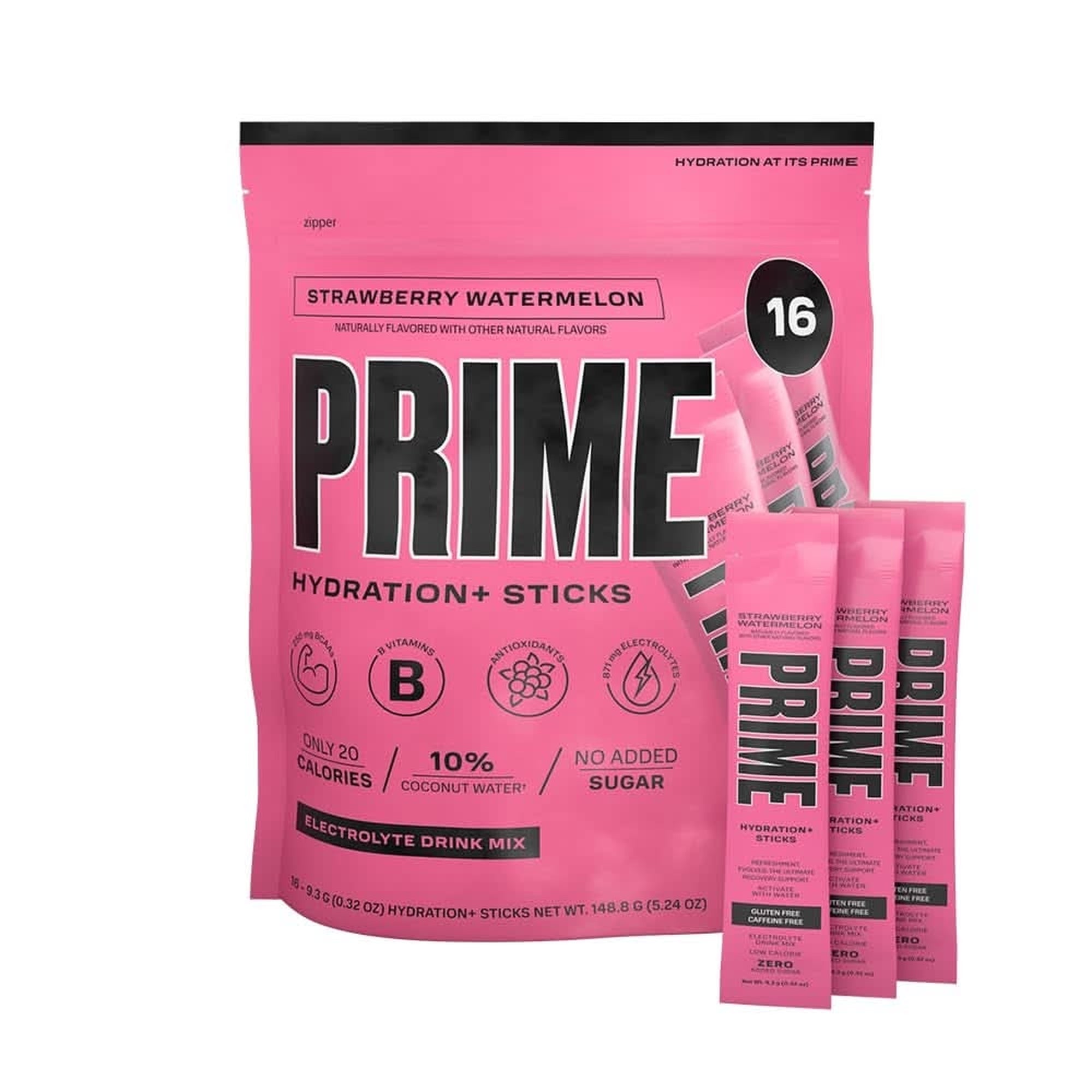 PRIME HYDRATION+ Sticks VARIETY PACK | Hydration Powder Single Serve Sticks | Electrolyte Powder on the Go | Low Sugar | Caffeine-Free | Vegan | 30 Sticks