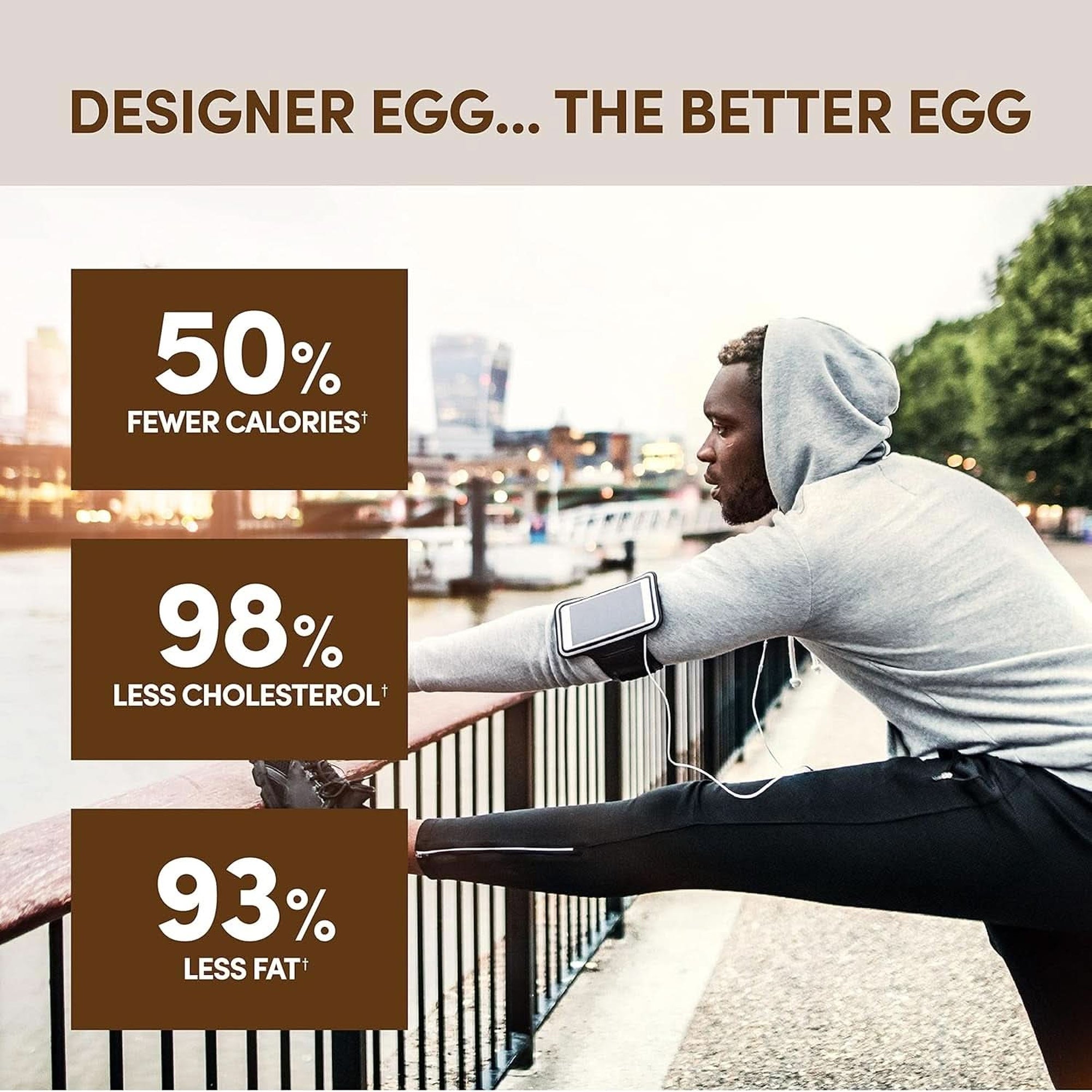 Designer Wellness, Designer Egg, Natural Egg Yolk & Egg White Protein Powder, Keto and Paleo Friendly, Low Calorie, Less Fat and Cholesterol, Dutch Chocolate, 12.4 Ounce