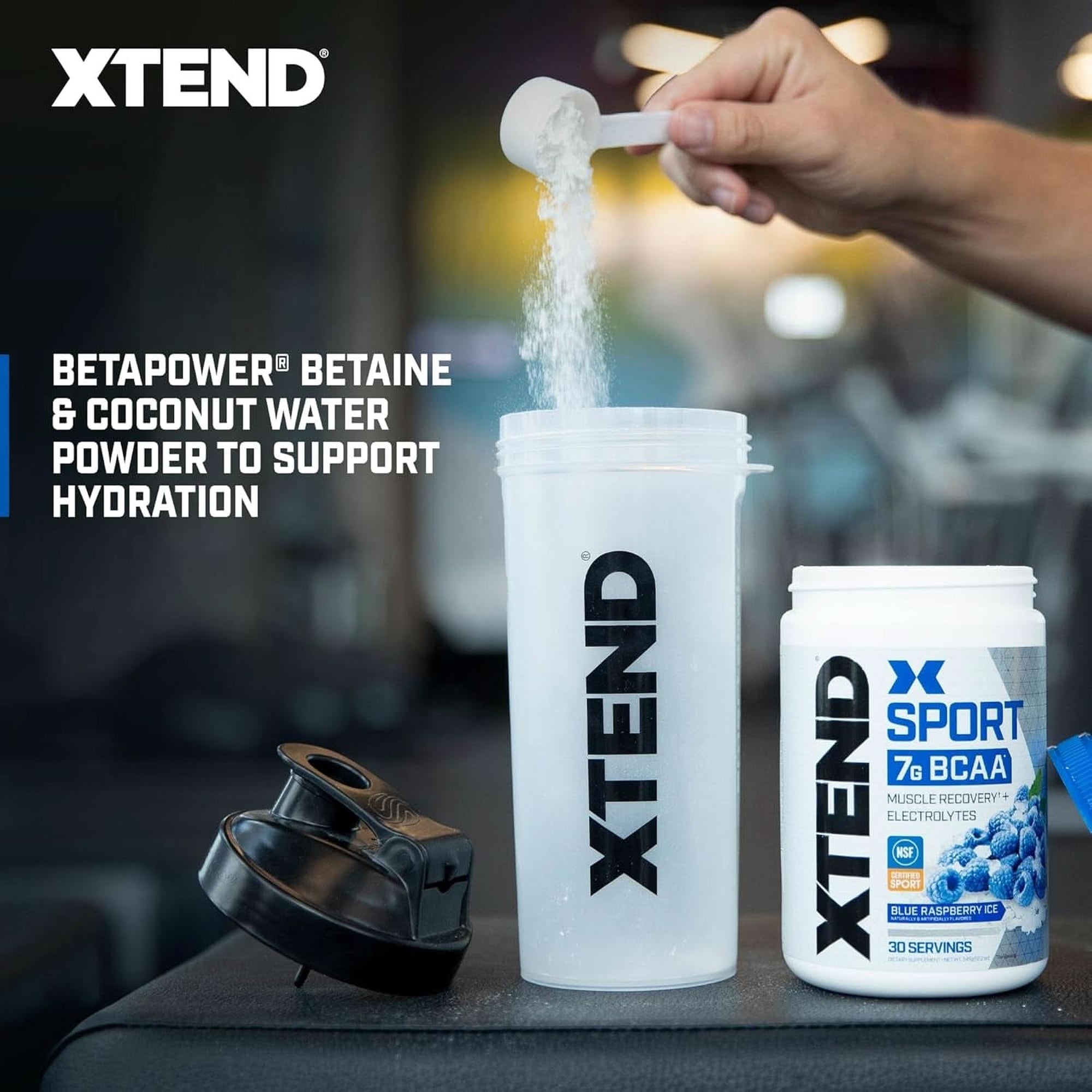 XTEND Sport BCAA Powder Strawberry Kiwi Splash - Electrolyte Powder for Recovery & Hydration with Amino Acids - 30 Servings