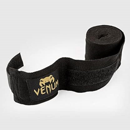 Venum Kontact Boxing Hand Wraps - Black/Gold, 180 In