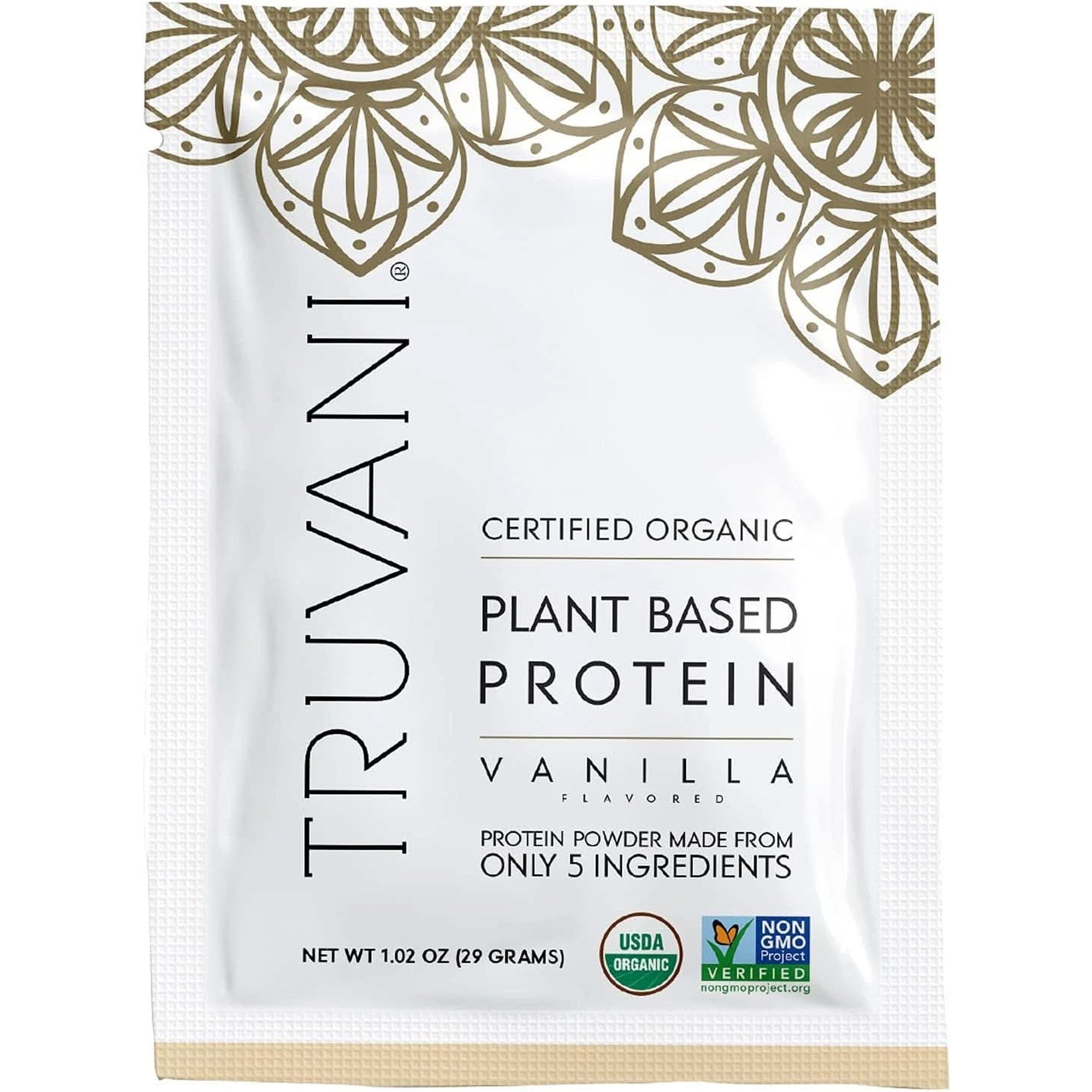 Truvani Pea Protein Powder, Vanilla, 20.9Oz, 1Pk, 20 Servings