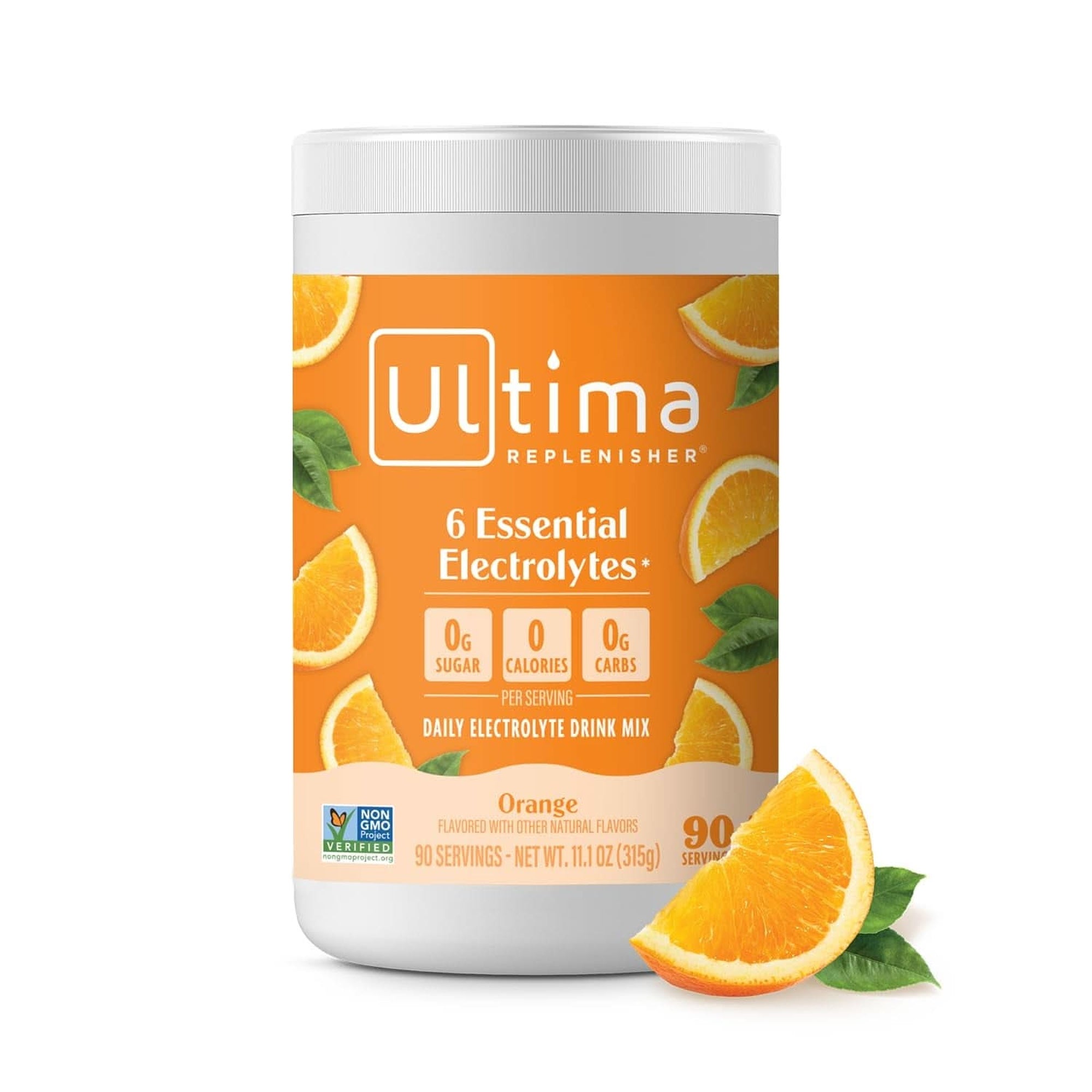 Ultima Replenisher Mocktini Electrolyte Drink Mix – Peach Bellini, 90 Servings – Hydration Powder with 6 Key Electrolytes & Trace Minerals – Keto Friendly, Non- GMO & Sugar-Free Electrolyte Powder