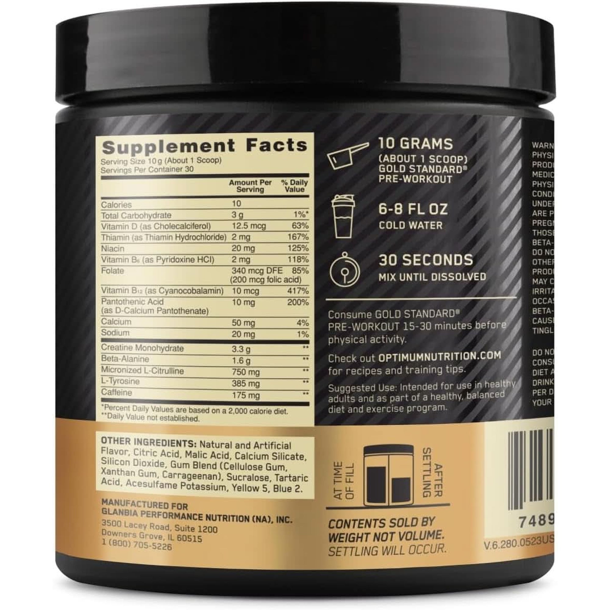 Optimum Nutrition Gold Standard Pre Workout with Creatine, Beta-Alanine, and Caffeine for Energy, Flavor: Green Apple, 30 Servings (Packaging May Vary)