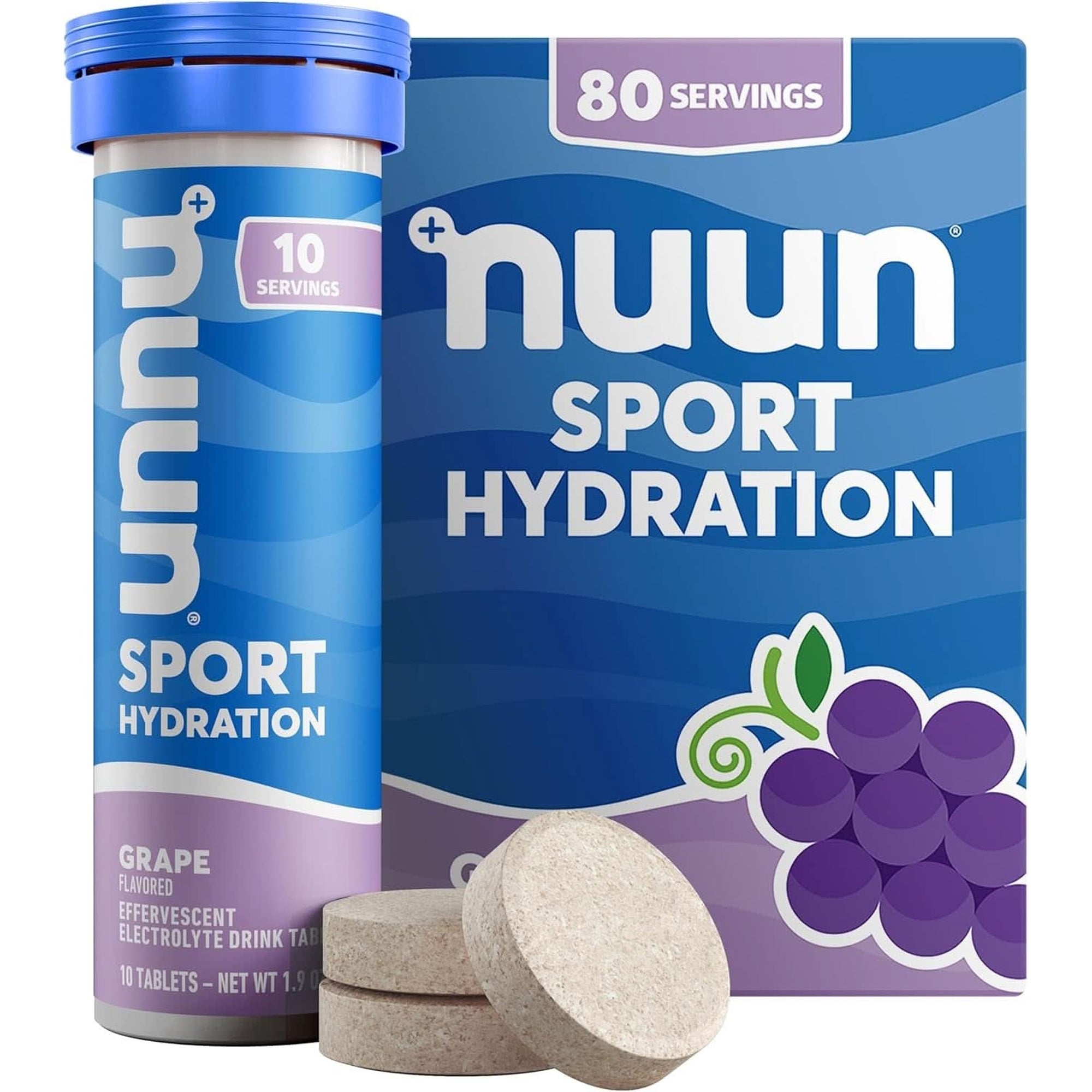 Nuun Sport Electrolyte Tablets - Dissolvable in Water, Mixed Flavors | 5 Essential Electrolytes for Hydration | 1G Sugar Drink Mix | Vegan, Non-Gmo | 4 Pack (40 Total Servings)