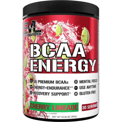 EVL Bcaas Amino Acids Powder - BCAA Energy Pre Workout Powder for Muscle Recovery Lean Growth and Endurance - Rehydrating BCAA Powder Post Workout Recovery Drink with Natural Caffeine - Furious Grape