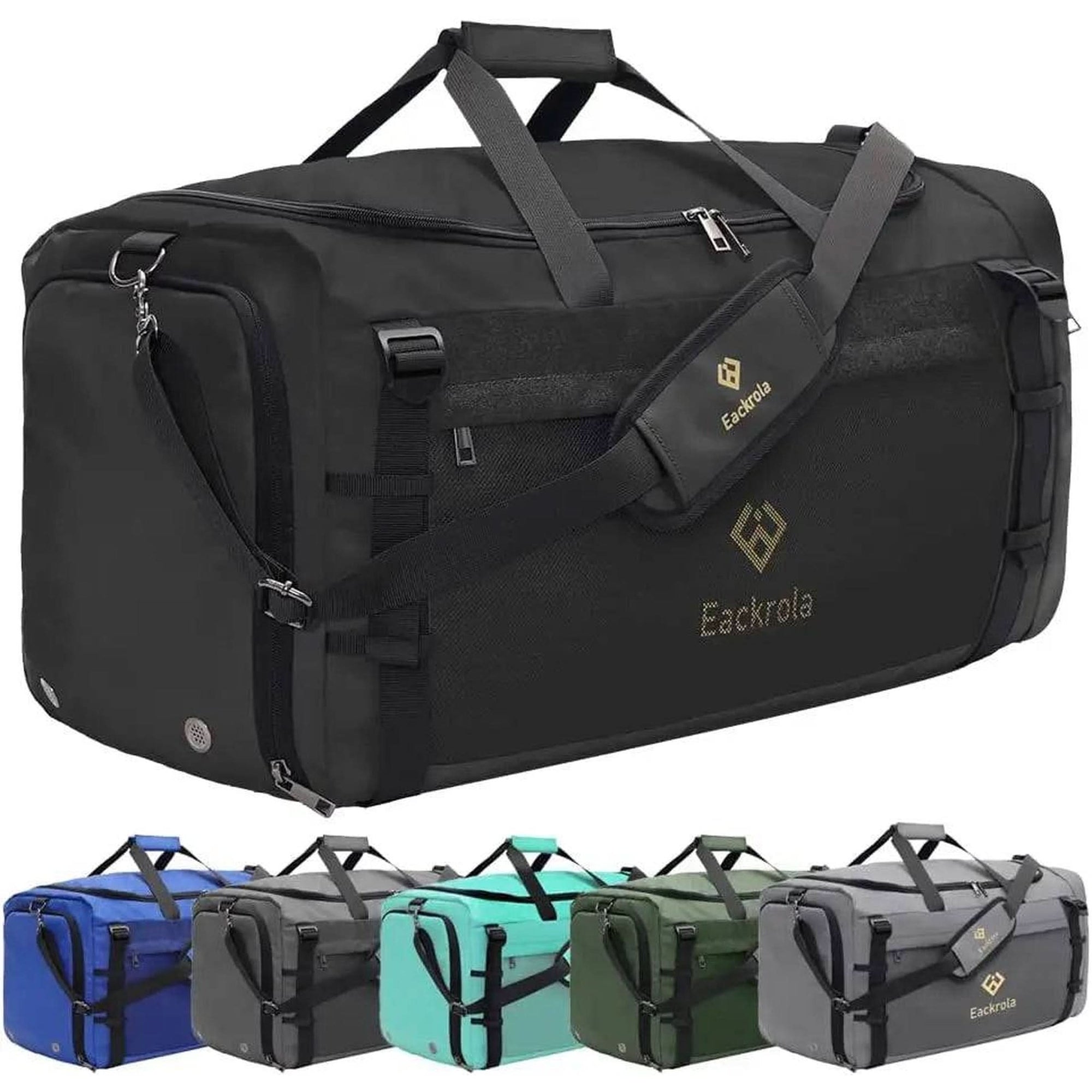 Eackrola Large Sports Gym Bag, Travel Duffel Bag with Wet Pocket & Shoes Compartment