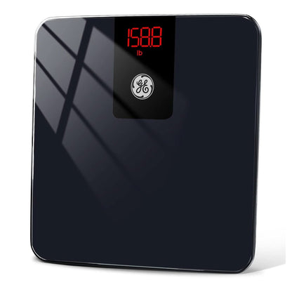 GE Digital Smart Bathroom Scale - Accurate Bluetooth Body Weight and BMI - Electronic Black Scale, 400Lb Capacity