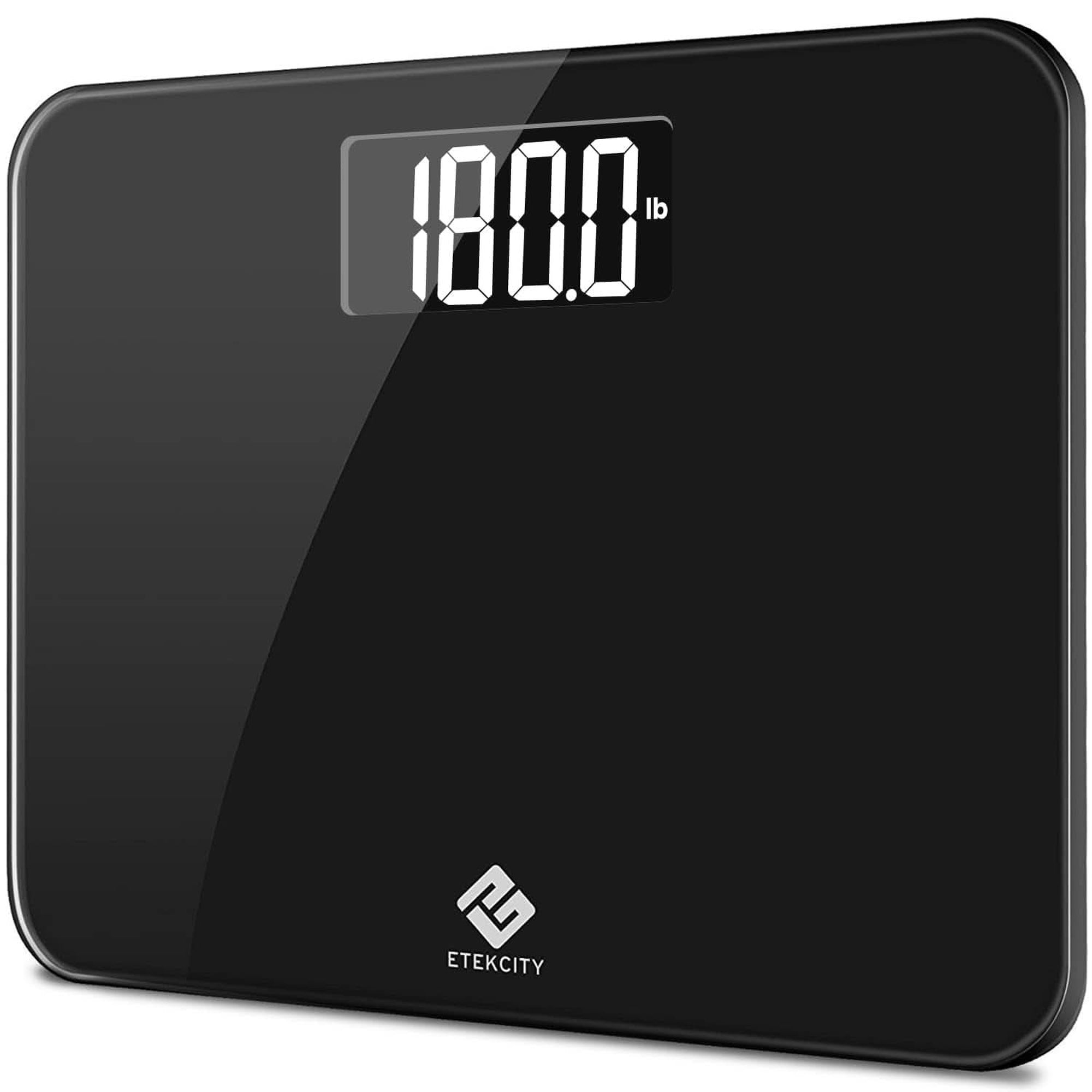 Etekcity Bathroom Scale for Body Weight, Digital Weighing Machine for People, Accurate & Large LCD Backlight Display, 6Mm Tempered Glass, 400 Lbs