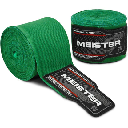 Meister Adult 180" Semi-Elastic Hand Wraps for MMA & Boxing Pair