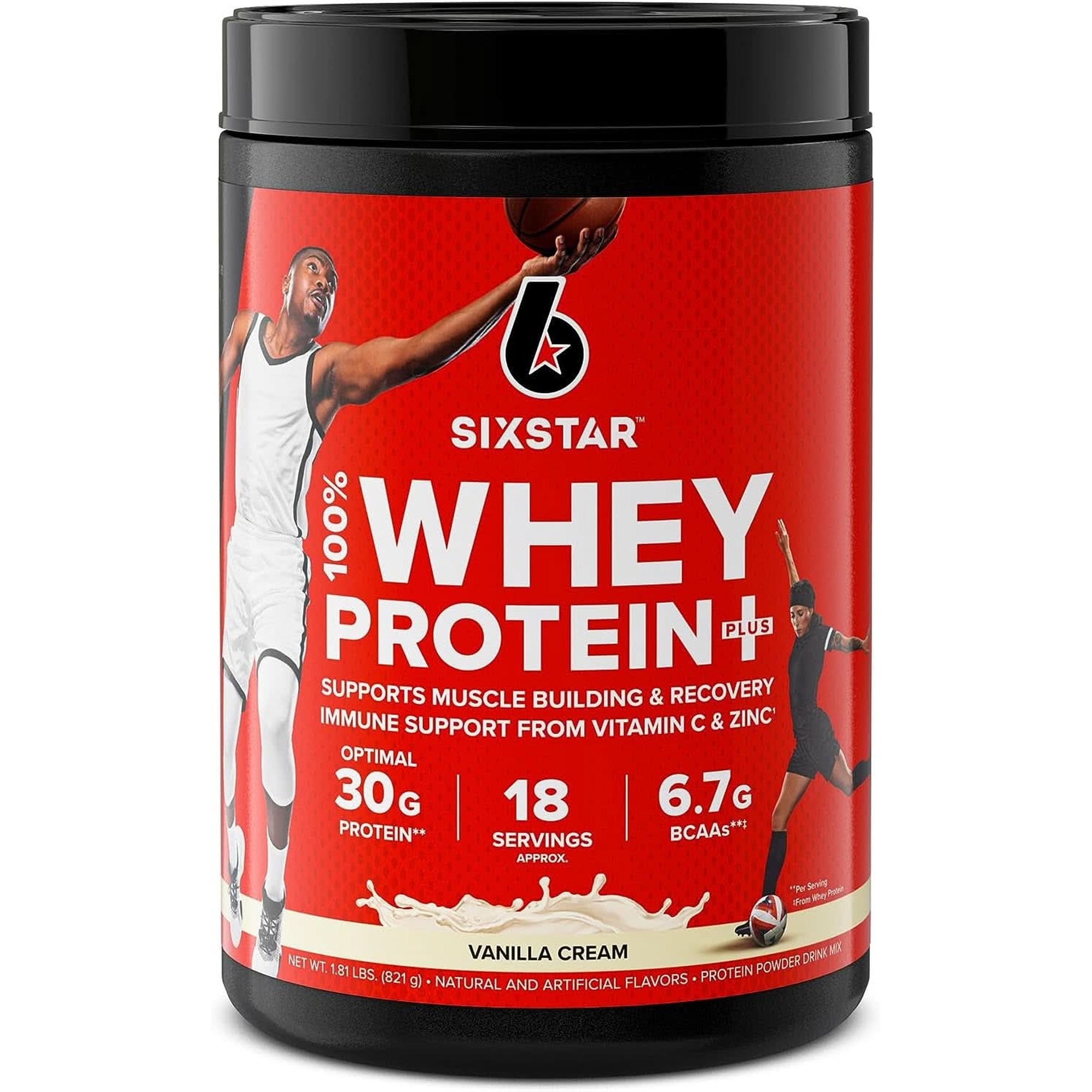 Whey Protein Powder | Six Star Whey Protein plus | Whey Protein Isolate & Peptides | Lean Protein Powder for Muscle Gain | Muscle Builder for Men & Women | Triple Chocolate, 1.82 Lbs (826 G)