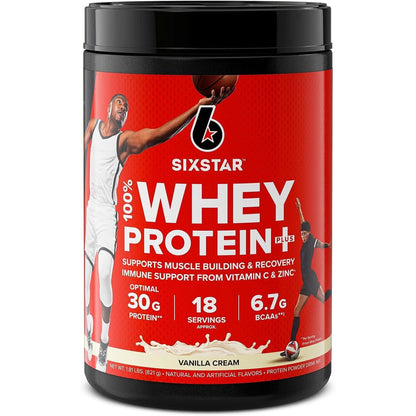 Whey Protein Powder | Six Star Whey Protein plus | Whey Protein Isolate & Peptides | Lean Protein Powder for Muscle Gain | Muscle Builder for Men & Women | Triple Chocolate, 1.82 Lbs (826 G)