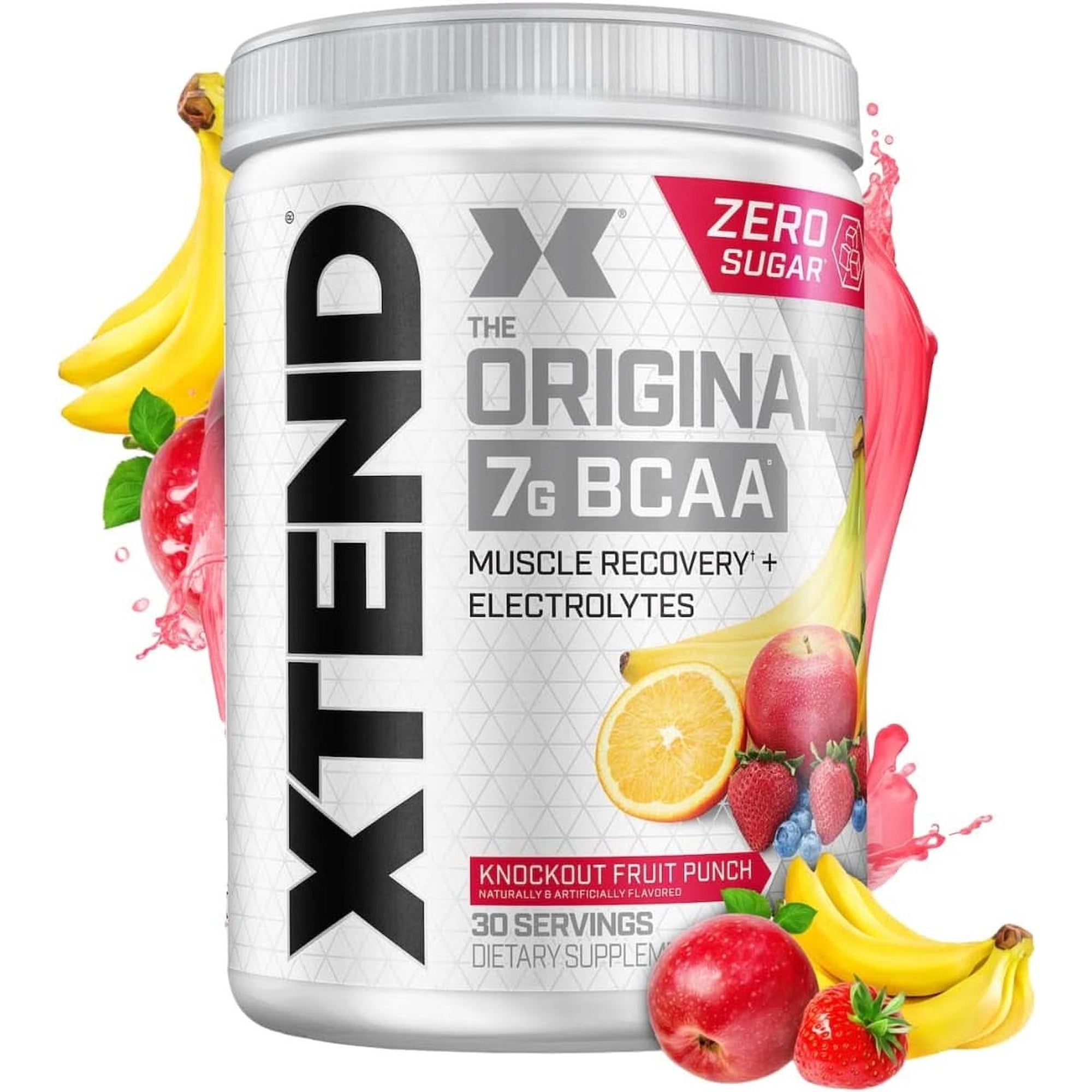 Xtend XTEND Original BCAA Powder 7G BCAA and 2.5G L-Glutamine, Sugar Free Post Workout Muscle Recovery Drink with Amino Acids for Men & Women, 30 Servings