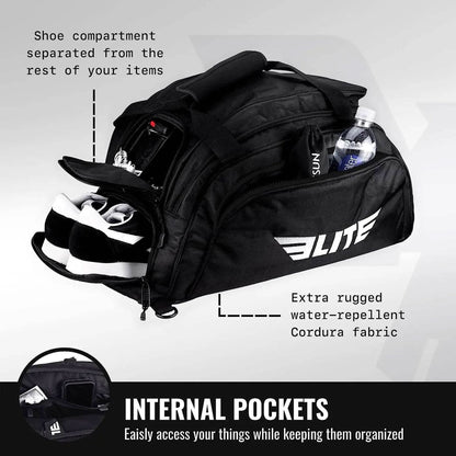 Warrior Series Jiu Jitsu Bjj Gym Duffle Bag for MMA, BJJ, Boxing Gear, Duffel Athletic Gym Backpack with Shoes Compartment.