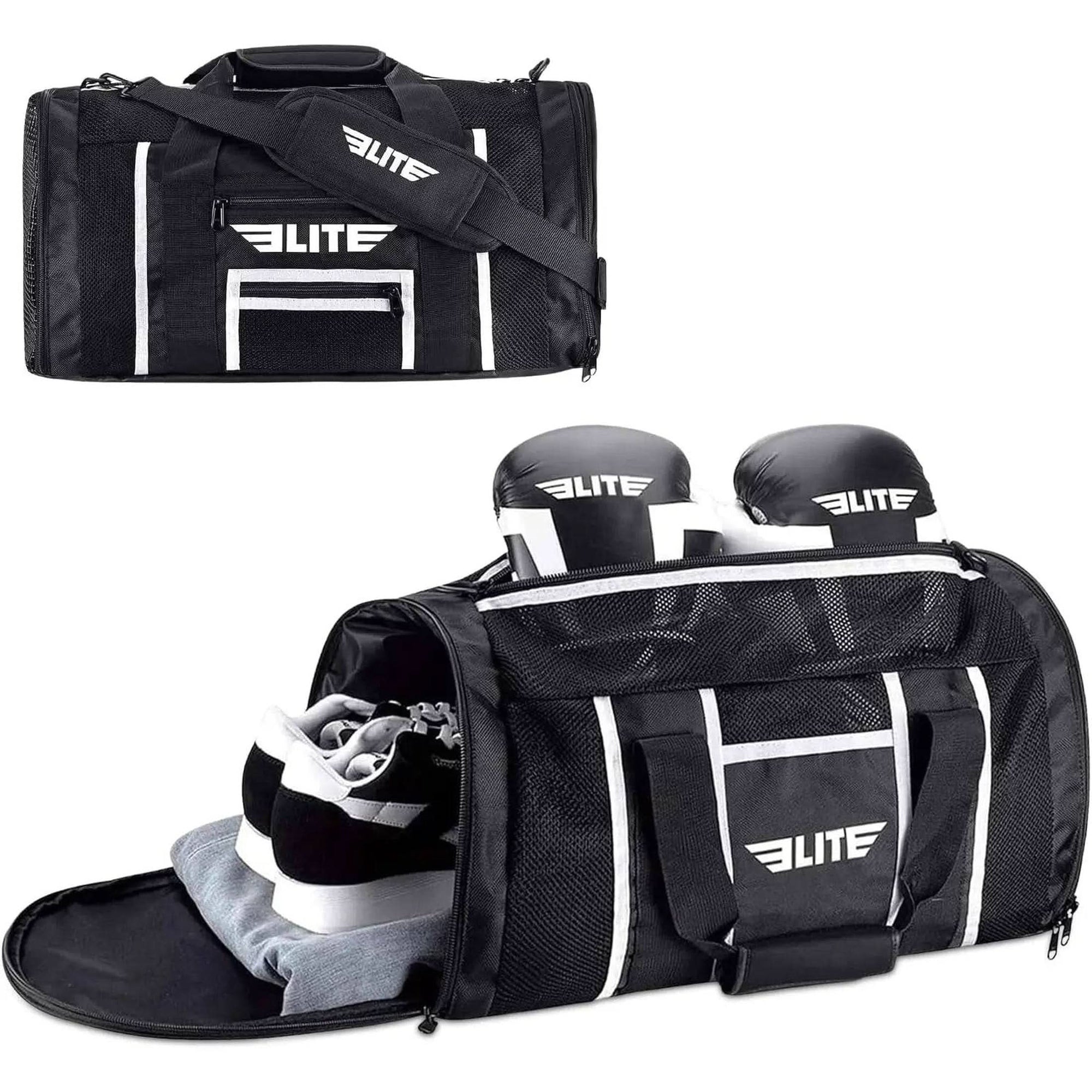 Elite Sports Boxing Gym Duffle Bag for MMA, BJJ, Jiu Jitsu Gear