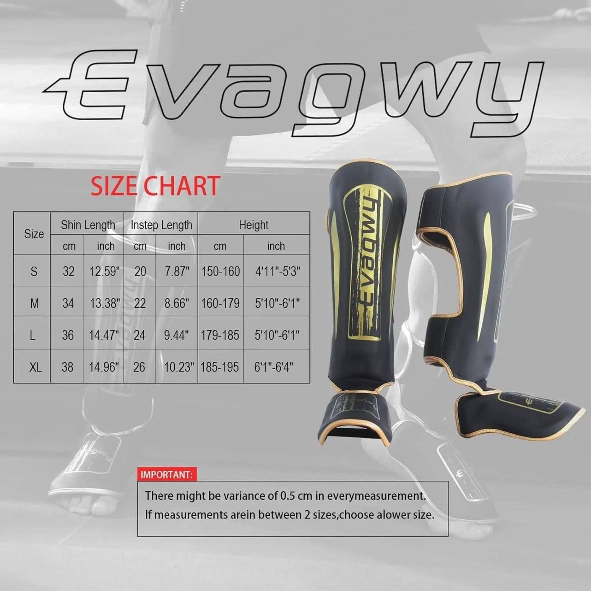 MMA Martial Arts Shin Guards–Padded